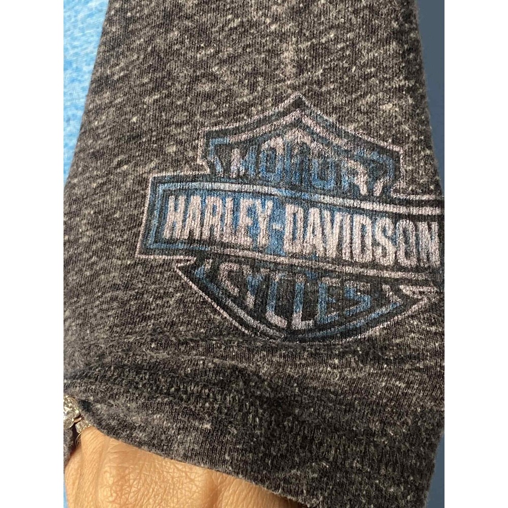 Harley-Davidson Womens Turquoise raglan 3/4 Sleeve Graphic Cotton Tee Size small - Picture 4 of 8